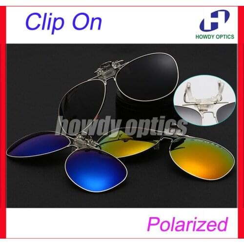 Free Shipping 10pcs CO16 Glasses Eyeglasses Sunglass Polarized Clip On Sunglasses -9 optional colors
