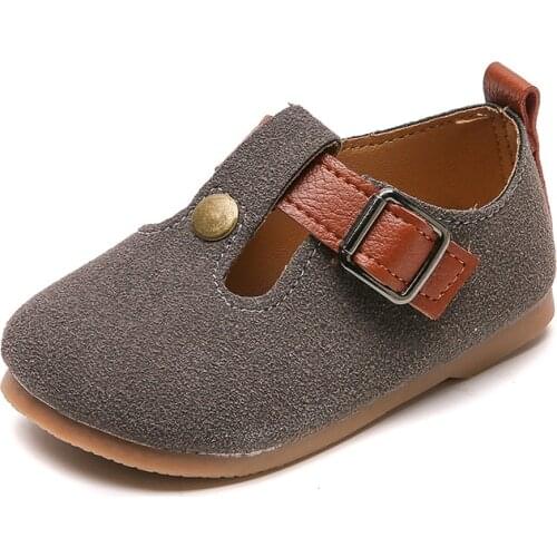 CNFSNJ Brand 2021 new spring Children Fashion Elastic simple Shoes Baby Girls Princess Toddler Ballet Pump Suede Leather Flat