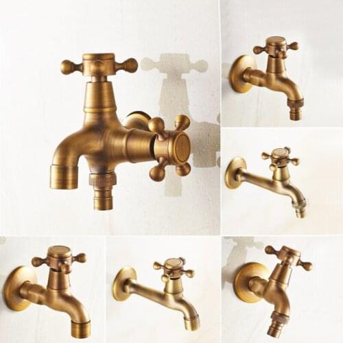 Bronze Color Brass Material Wall Mounted 3 Models Short and Long of Bibcock