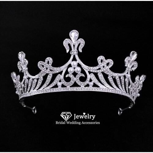 CC Crown Jewelry Hairband Tiara Wedding Hair Accessories for Women Bride Fashion Party Princess Headdress Cubic Zirconia HG0304