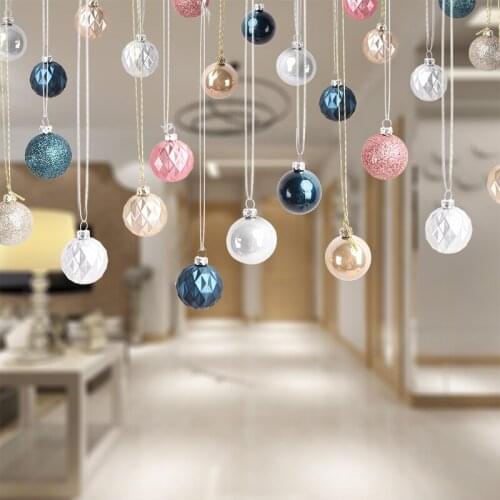 Decorative ball supplies shop shopping mall creative painted ball Christmas eleven scene layout pendant ornaments