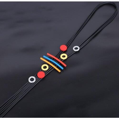 Ethnic Multi Layer Chain Necklace Punk Style Rainbow Wood Beads Pendant Necklace For Ladies Colorful Jewellery Neck Decoration