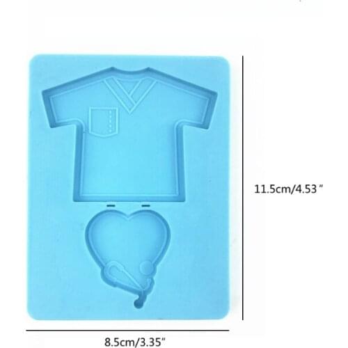Shirt Love Heart Decorations Epoxy Resin Mold Jewelry Pendant Keychain Silicone Mould DIY Crafts Ornaments Casting Tools