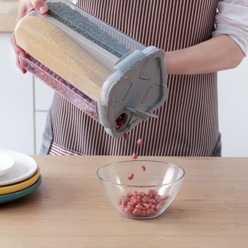 Food Grade Storage Boxes Kitchen Organizer Plastic Container Transparent Cereal Dispenser Whole Grains Containers Food Storage