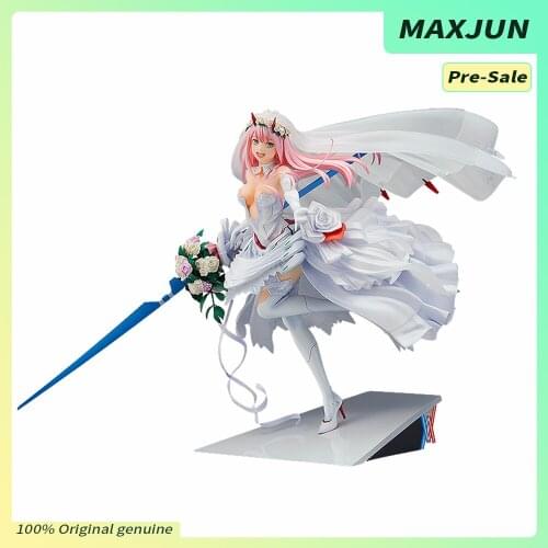 MAXJUN Genuine Pre-sale Anime DARLING in the FRANXX Figure Zero Two Wedding dress 27cm PVC Model toy 02 sexy figure Ornaments