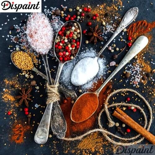 Dispaint Full Square/Round Drill 5D DIY Diamond Painting "Spoon scenery" Embroidery Cross Stitch 3D Home Decor Gift A10259
