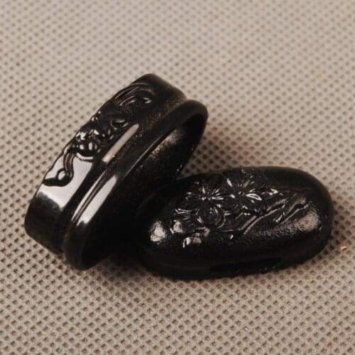 New Style Delicate Black Sword Fittings Fuchi and Kashira for Japanese Samurai Katana or Wakizashi or Tanto Nice Metal Crafts