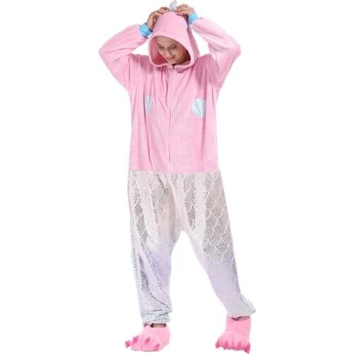 Winter Women Men Unisex Adult Cute Cartoon Onesies Animal Pajamas Stitch unicornio Unicorn Flannel Pyjamas Sleepwear Costume