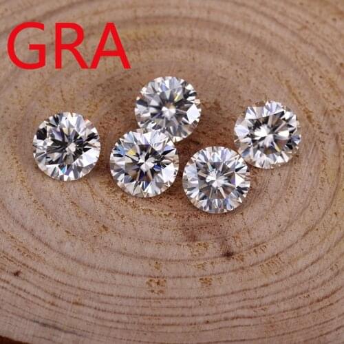Size 3mm to 12mm DF GH IJ color white Round Brilliant cut moissanite loose stone made by SIC