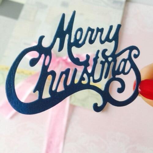 Merry Christmas Cutting Dies Stencil DIY Scrapbooking Embossing Album Paper Gift