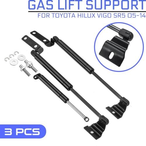 Struts Bars 3pcs Car Front Bonnet + Tailgate Gas Lift Support Support Rod For Toyota Hilux Vigo SR5 2005-2014 Car Accessories