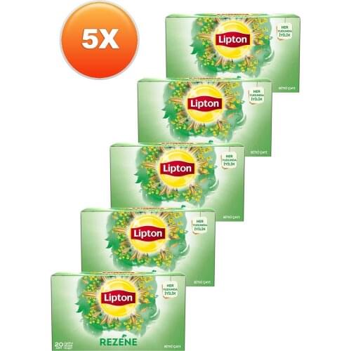 GREAT DRINK Lipton Fennel Glass Bag Herbal Tea 20 x 2 Gr. Set of Five FREE SHİPPİNG