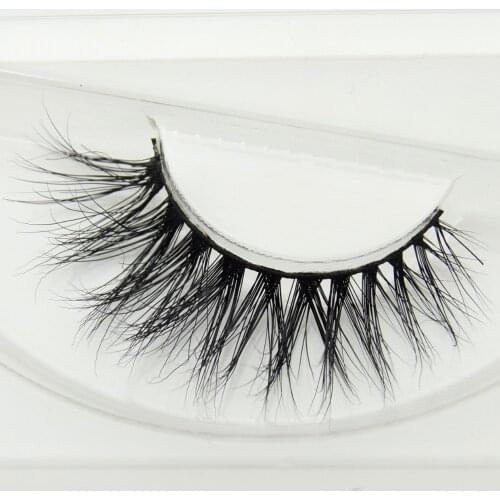 Visofree 1 pair 3d mink lashes wholesale 100% real mink fur Handmade crossing lashes individual strip thick lash D21