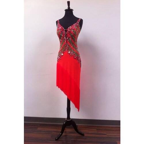 Advanced Latin Competition Dance Skirt Women 2021 High Quality Standard Latin Dancing Wear Adult Rumba Latin Dance Dress