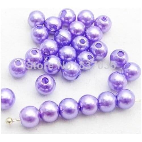 2000PCs 6mm ABS purple Half Round Flatback pearl beads nails/mobile beauty finding Loose Jewelry Making DIY accessories