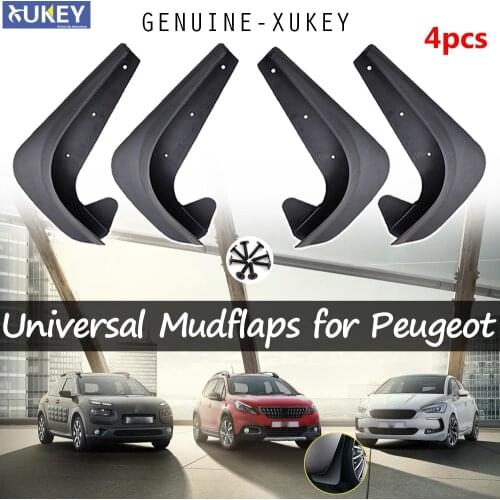 4pcs Universal Mud Flaps Mudflaps Splash Guards Mudguards Front Rear For Peugeot 107 108 207 208 407 Partner SD SW CC 206