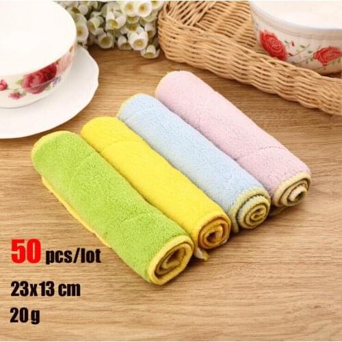 50 Pcs/lot Absorbent Micro fiber Cleaning Cloth Wiping Dust Cloths Manufacturer Wholesale