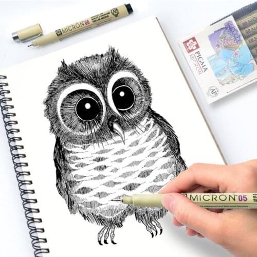 6p/7p/8p/9p/markers Pigma Micron Pen Needle Soft Brush Drawing Painting Waterproof Pen Set Cn