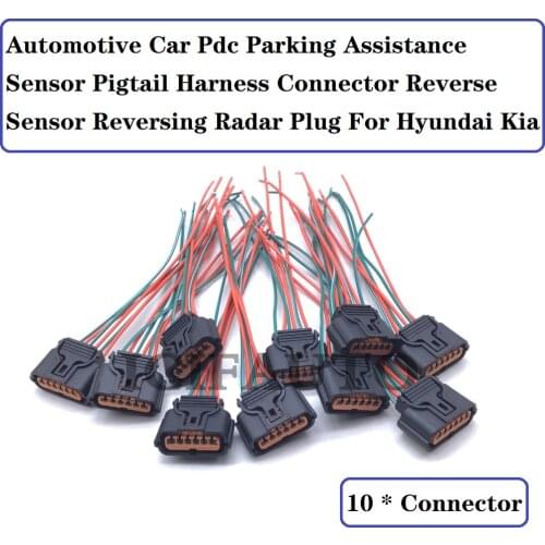New Automotive Car Pdc Parking Assistance Sensor Pigtail Harness Connector Reverse Sensor Reversing Radar Plug For Hyundai Kia