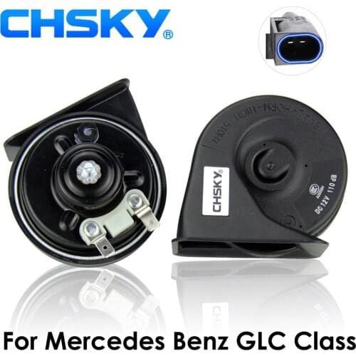 CHSKY Car Horn Snail type Horn For Mercedes Benz GLC Class 2016 to Now 12V Loudness 110-129db Auto Horn Long Life Time High Low
