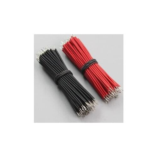 Free Shipping 50pcs pcb solder cable 26AWG 10cm Fly jumper wire cable Tin Conductor wires