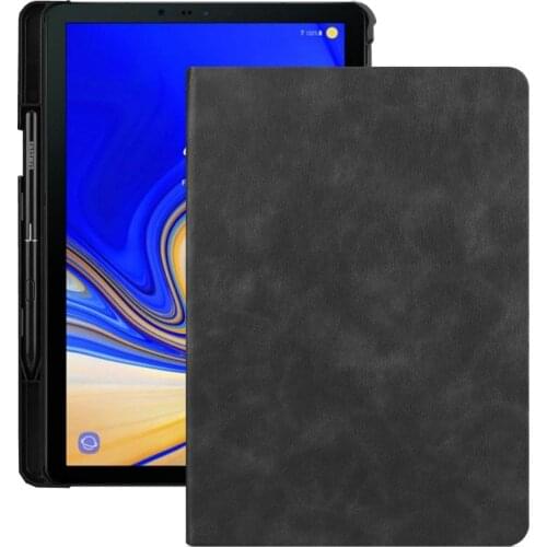 For Samsung Galaxy Tab S4 10.5 T830 T835 T837 Tablet Premium Flip Leather Case Stand Cover Auto Sleep/Wake Build-in S Pen Holder