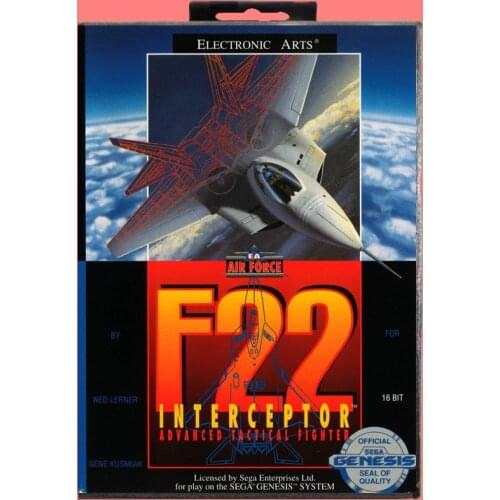 F22 16 Bit MD Game card with Retail Box For Sega Genesis & Mega Drive