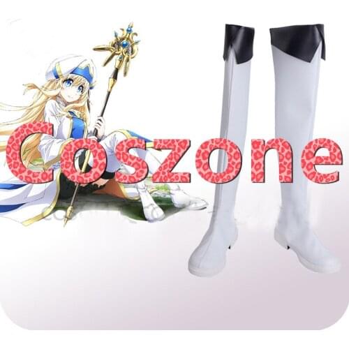 Goblin Slayer Priestess White Cosplay Shoes Boots Halloween Carnival Party Costume Accessories