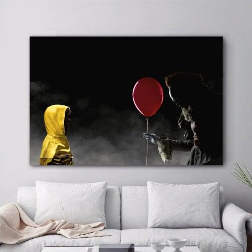Modern Home Decorative paintings Wall Art Terror Movie Stephen Kings It Picture Canvas art Posters and Prints