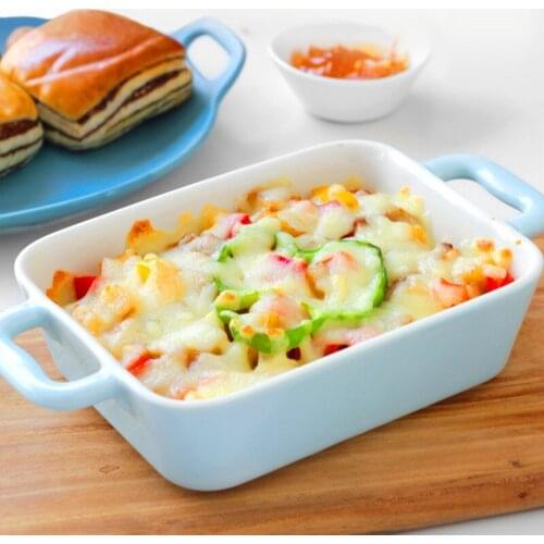 1pcs Ceramic Baking Dish Pizza Dish Round Dish Plate Dish Creative Oven Ceramic Western Kitchen Tableware Microwave Safe Plate