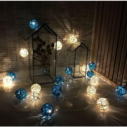Rattan lantern lamp lamp, decorative lamp room, LED small star cane lamp for Christmas xmas wedding decoration party