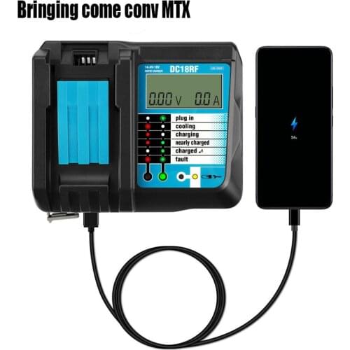 Newest With USB port Tool Battery Charger Rapid Charging 3.5A cuttent For Makita Battery 14.4V 18V with LCD display and Cooling