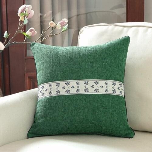 New 45x45cm Linen pillowcase Embroidery Pillow Cover Soft Cozy Floral Cushion CoverHome Decoration for living