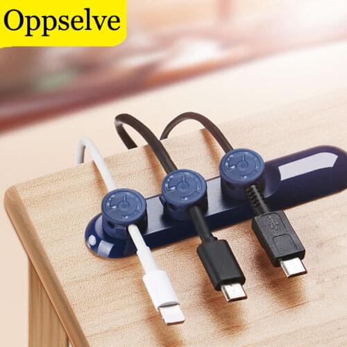 Oppselve Mobile Phone Cable Clip For Car Desktop Tidy Charger Cable Organizer For Data Cable Digital Wire Charging Cable Winder