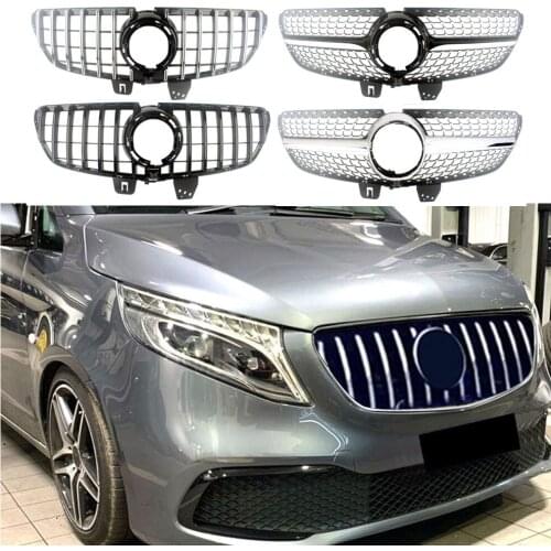 Car Front Racing Facelift Grille Upper Grill For Mercedez-Benz V-Class W447 2020 2021 GT Diamond