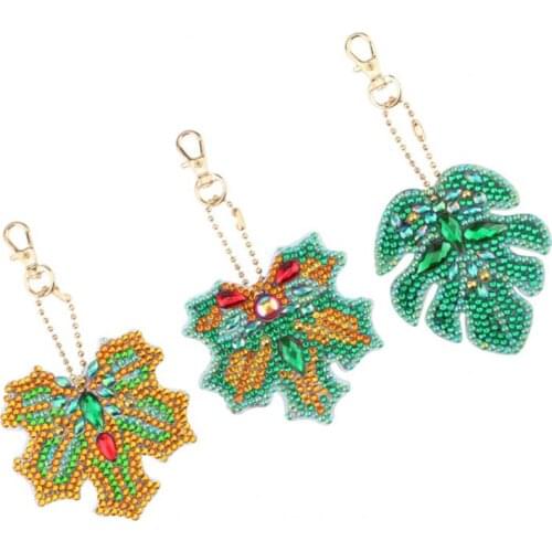 Full Drill Special Shaped Diamond Painting Key Ring Keychain Pendant Decors