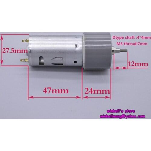 Brand new 390 DC gear motor 6V 120RPM , 12V 240RPM gear motor alloy gears