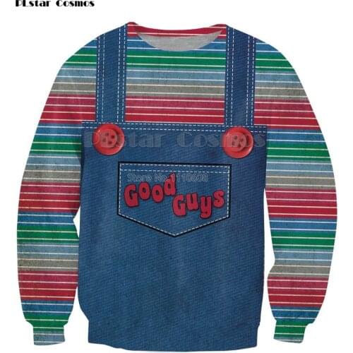 The evil Good Guys toy hoodies men/women halloween Chucky print 3d sweatshirt casual Pullover plus size S-5XL Free shipping