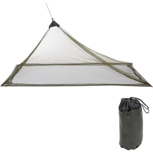 Outdoor Ultralight Summer Mesh Tent Single Triangle Tent Camping Anti-Bug Net Yarn Tent Fishing Hiking Tent 220x120x100cm