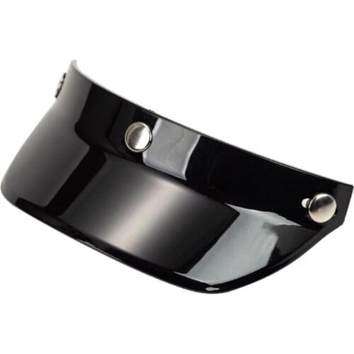 J60F 3-Snap Helmet Bubble Visor Lens for 3/4 Retro Open Face Motorcycle Helmet