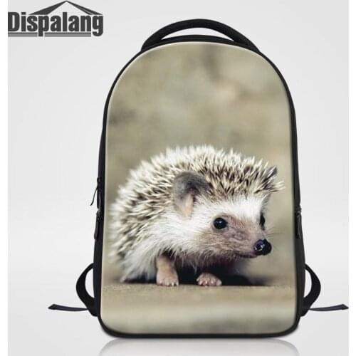 Dispalang Women Backpack Laptop Animal Hedgehog Printing College Student School Bags Large Capacity Travel Bagpack For Teenager
