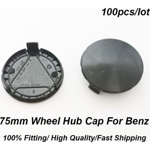 100pcs Car Styling 75mm 3 Pins Abs Wheel Hub Cap Covers for GLK CLA GLC GLE A B C E S Class Auto Accsessory