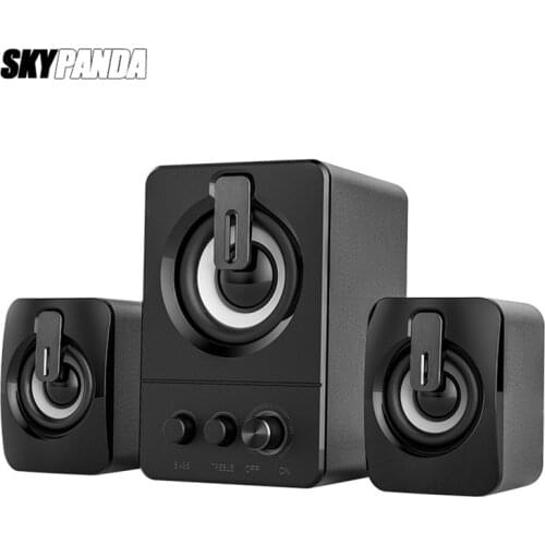 2.1 Channel USB Computer Speakers 5W+3W*2 Subwoofer Set Bass Reinforcement Stereo Speakers for PC Phone Loudspeaker