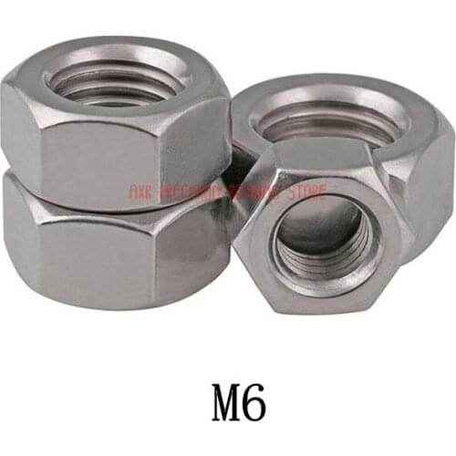 2019 New Arrival New Rivet Nut Decor Wood Furniture 500pcs Din934 M6 Stainless Steel Hex Nut