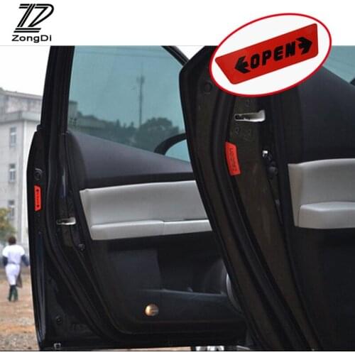 ZD 4X/Set Warning Stickers Car Door Reflective Warning For Citroen c3 c4 Nissan qashqai j11 juke Mitsubishi lancer accessories