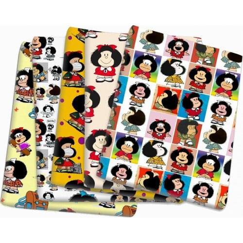 Polyester Cotton Fabric Patchwork Gril Printed Fabric for Tissue Kids Home Textile for DIY Sewing Quilting Fabrics,1Yc390