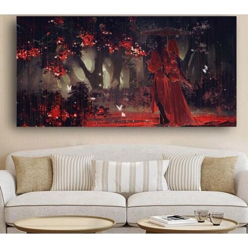 Red umbrella lovers 5D diamond painting cross stitch diamond mosaic full square/round diamond embroidery kits Home Decoration