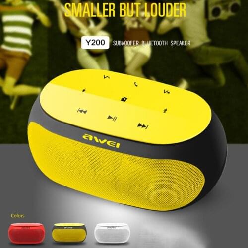 Awei Y200 Wireless Bluetooth Loudspeaker Full Compatibility Mini Bluetooth Stereo Speaker Portable Outdoor Audio Subwoofer