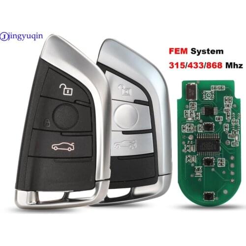 Jingyuqin 3b Smart Remote Key Fob 315MHz/ 434MHz/868Mhz For BMW CAS4 CAS1 2 3 4 5 6 7 X5 X6 CAS4+ FEM 2011-2017
