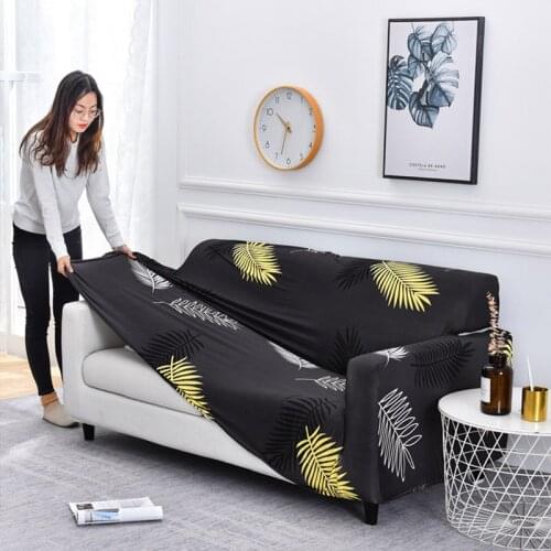 Caravana Stretch Sofa Slipcovers Fitted Furniture Protector Print Stylish Fabric Couch Cover for Loveseat 3seater L Shape Sofa
